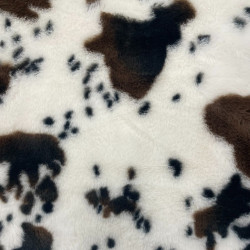 Pelo de conejo VACHE Blanco / Marrón